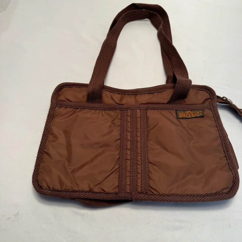 Same Space Sac Tote Bag Brown Shoulder Bag 12x8 Brown‎ Nylon Travel